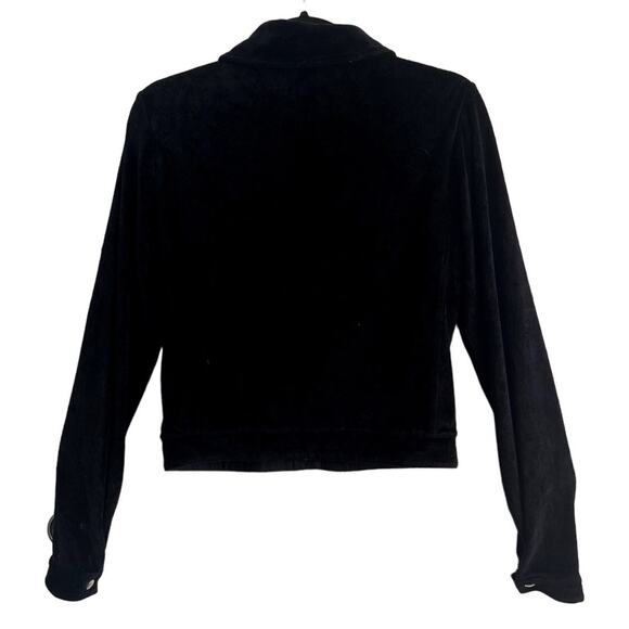 Alexa Chung | Women's Velvety Snap Button Collared Jacket Black Size UK 6 US 0 - Picture 7 of 8